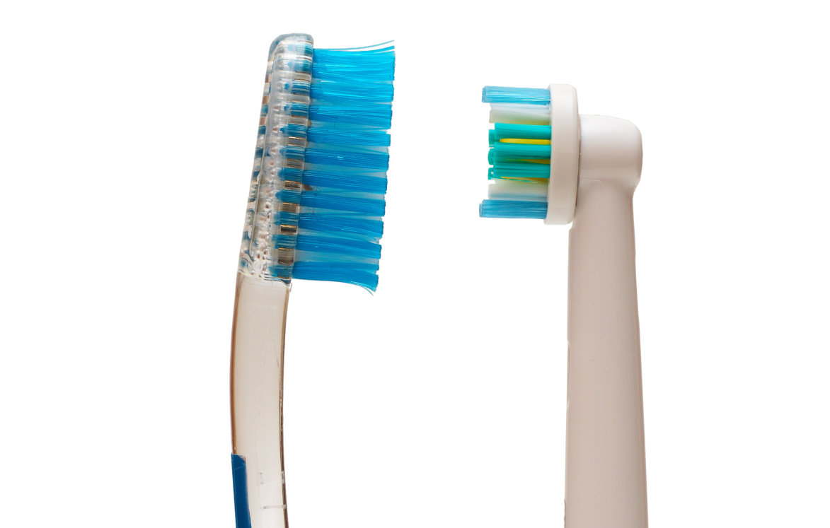 electric and normal toothbrushes